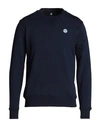 North Sails Man Sweatshirt Navy Blue Size Xxl Cotton