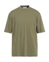 Daniele Fiesoli Man T-shirt Military Green Size Xxl Cotton, Elastane
