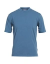 Daniele Fiesoli Man T-shirt Pastel Blue Size S Cotton, Elastane