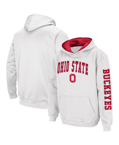 COLOSSEUM BIG BOYS COLOSSEUM WHITE OHIO STATE BUCKEYES 2-HIT PULLOVER HOODIE