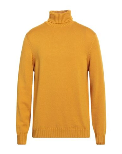 Roberto Collina Man Turtleneck Mustard Size 40 Merino Wool In Yellow