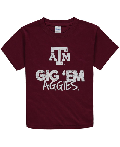 Two Feet Ahead Kids' Big Boys Maroon Texas A&m Aggies Crew Neck T-shirt
