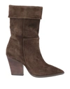Lola Cruz Woman Ankle Boots Dark Brown Size 11 Soft Leather In Brown