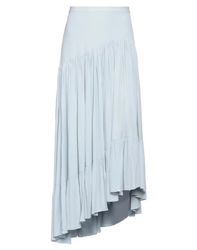 Jucca Woman Midi Skirt Sky Blue Size 6 Acetate, Silk