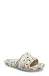 Crocs Classic  Marbled Slide In Bone/ Multi