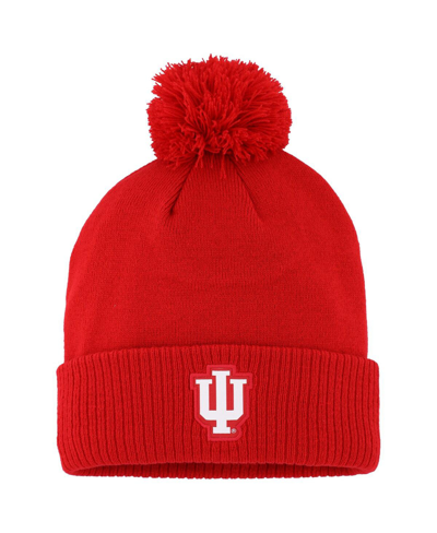 ADIDAS ORIGINALS MEN'S ADIDAS CRIMSON INDIANA HOOSIERS 2023 SIDELINE COLD.RDY CUFFED KNIT HAT WITH POM