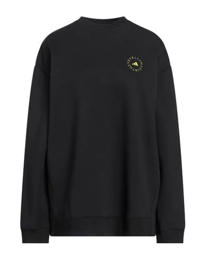 Adidas By Stella Mccartney Woman Sweatshirt Black Size L Organic Cotton, Polyester