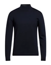 Wool & Co Man Turtleneck Midnight Blue Size M Merino Wool