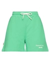 Msgm Woman Shorts & Bermuda Shorts Green Size L Organic Cotton