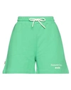 Msgm Woman Shorts & Bermuda Shorts Green Size S Organic Cotton In Green
