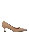 LOLA CRUZ LOLA CRUZ WOMAN PUMPS CAMEL SIZE 10 SOFT LEATHER