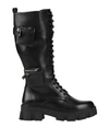 Primadonna Woman Knee Boots Black Size 10 Textile Fibers In Black
