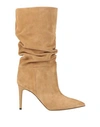 Paris Texas Woman Knee Boots Sand Size 10 Calfskin In Beige