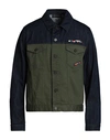 Mr & Mrs Italy Man Denim Outerwear Military Green Size S Cotton In Green