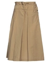 Brunello Cucinelli Woman Midi Skirt Sand Size 8 Cotton, Polyamide In Beige
