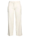 CAMBIO CAMBIO WOMAN PANTS CREAM SIZE 8 COTTON, LYOCELL, ELASTANE