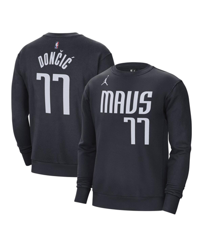 Jordan Men's  Luka Doncic Navy Dallas Mavericks Statement Name And Number Pullover Sweatshirt