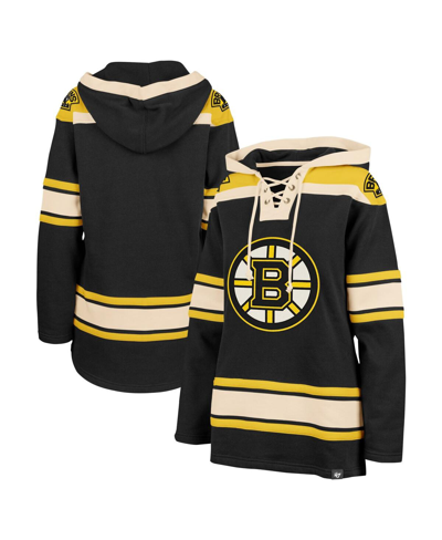 47 Brand Women's ' Black Boston Bruins Superior Lacer Pullover Hoodie