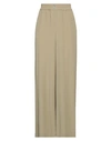 Semicouture Woman Pants Military Green Size 6 Acetate, Silk In Green