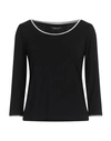 Purotatto Woman T-shirt Black Size 8 Viscose, Elastane