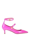 Valentino Garavani Woman Pumps Fuchsia Size 6 Soft Leather In Pink