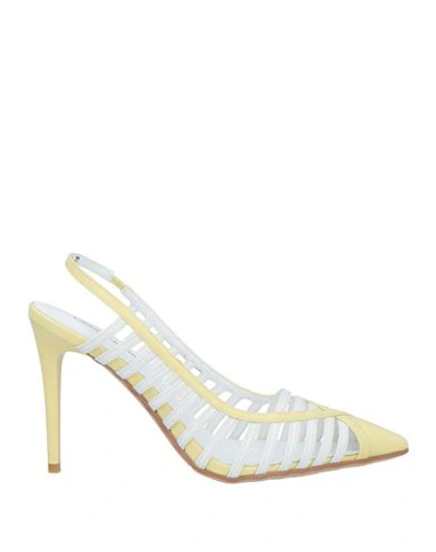 Laura Biagiotti Woman Pumps Light Yellow Size 11 Textile Fibers In Yellow