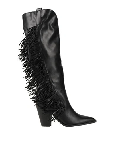 Primadonna Woman Knee Boots Black Size 10 Textile Fibers
