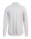 Harmont & Blaine Man Shirt Beige Size Xxl Cotton, Linen
