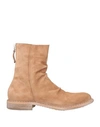 MOMA MOMA WOMAN ANKLE BOOTS SAND SIZE 7 LEATHER