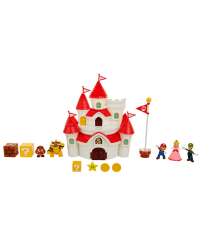 Super Mario Nintendo Deluxe Mushroom Kingdom Castle Playset In Multicolor