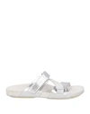 Moma Woman Sandals Silver Size 11 Leather