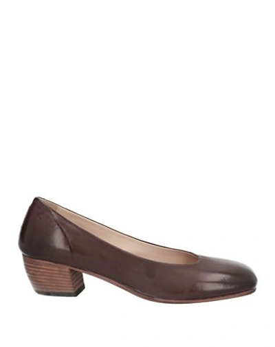 Moma Woman Pumps Dark Brown Size 10 Leather
