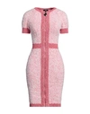 Elisabetta Franchi Woman Mini Dress Coral Size 4 Cotton, Polyamide, Viscose, Polyester, Acetate In Red