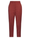 Ql2  Quelledue Ql2 Quelledue Woman Pants Brick Red Size 8 Virgin Wool, Lycra