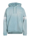 Guess Man Sweatshirt Sky Blue Size L Cotton