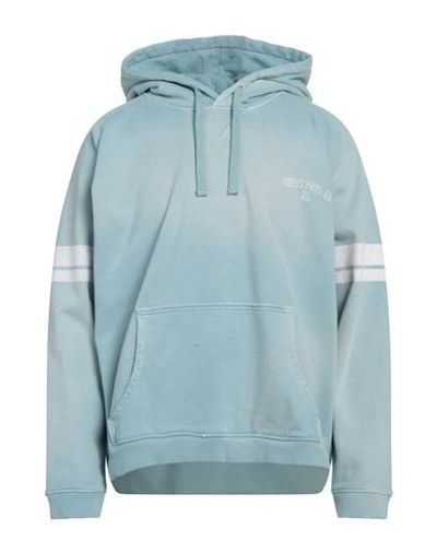 Guess Man Sweatshirt Sky Blue Size L Cotton