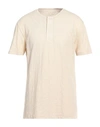 Bl'ker Man T-shirt Beige Size Xxl Cotton In White
