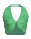 Actualee Woman Top Green Size 8 Linen