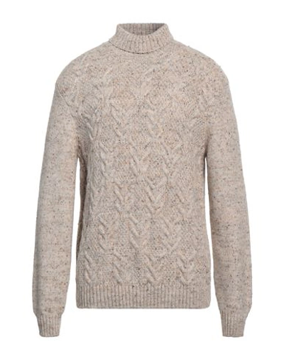 Heritage Man Turtleneck Beige Size L Recycled Nylon, Synthetic Fibers, Polyester, Alpaca Wool, Wool