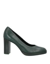 Zinda Woman Pumps Black Size 12 Soft Leather In Green