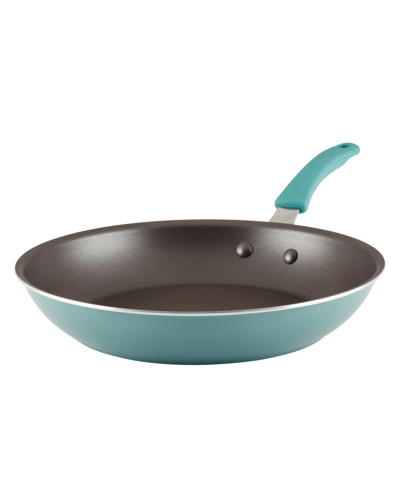 Rachael Ray Cook + Create Aluminum Nonstick Frying Pan, 12.5" In Agave Blue