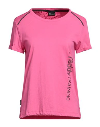 Freddy Woman T-shirt Fuchsia Size L Cotton In Pink