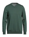 +39 Masq Man Sweater Dark Green Size 44 Merino Wool