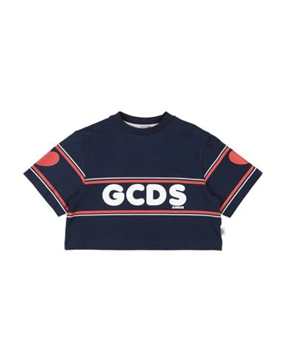 Gcds Mini Babies'  Toddler Girl T-shirt Midnight Blue Size 6 Cotton, Elastane