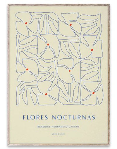 Paper Collective Flores Nocturnas 01 30x40 Painting Or Print White Size - Paper