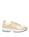 New Balance Woman Sneakers Beige Size 5 Soft Leather, Textile Fibers In Beige