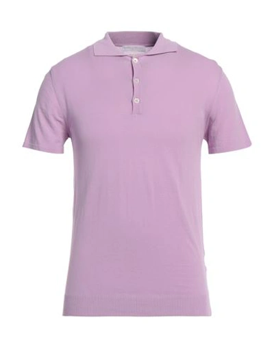 Daniele Fiesoli Man Sweater Light Purple Size L Cotton In Purple