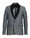 Aglini Man Suit Jacket Grey Size 38 Viscose In Grey