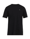 Wood Wood Man T-shirt Black Size S Cotton