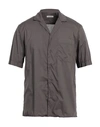 Paolo Pecora Man Shirt Grey Size 16 Cotton